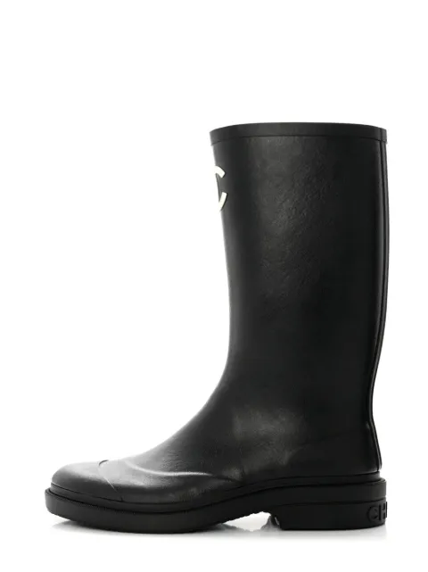 CHANEL Pre-Owned CC-logo rain boots