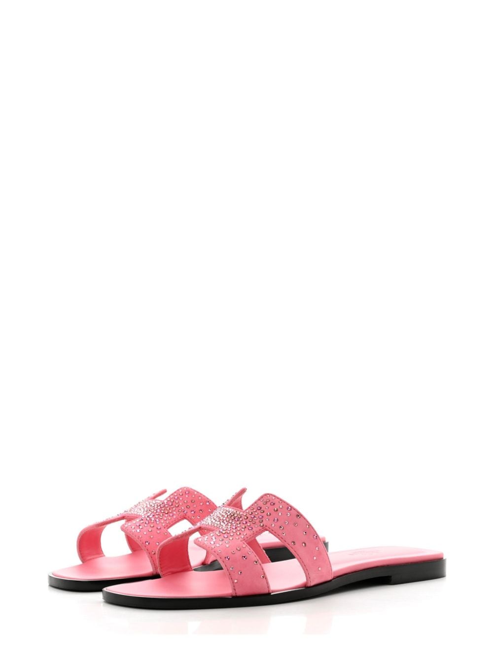 Hermès Pre-Owned pre-owned Oran rhinestone-embellished sandals - Roze