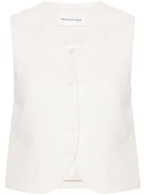 THE FRANKIE SHOP 織地 アシンメトリー ベスト | NET-A-PORTER
