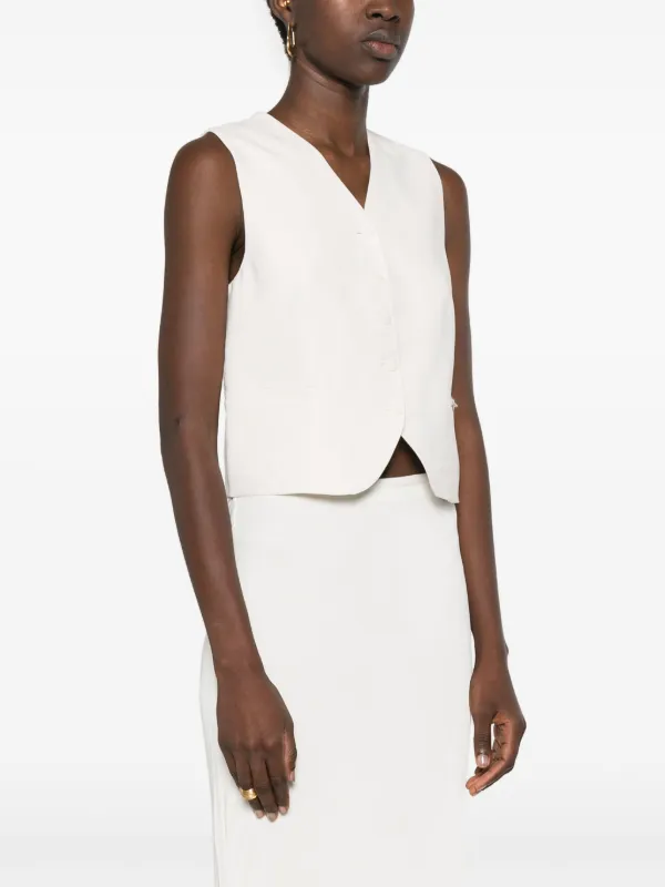 The Frankie Shop Chelsea V-neck Vest | Neutrals | FARFETCH
