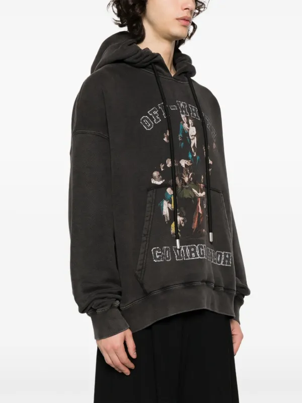 Off-White graphic-print Cotton Hoodie | Black | FARFETCH