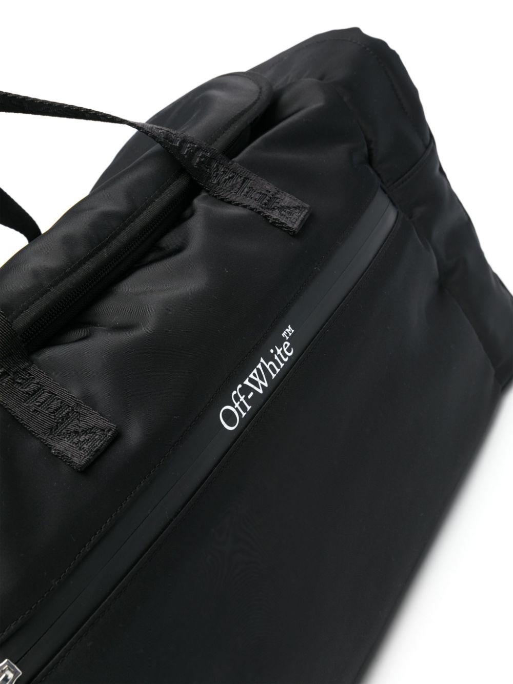 Shop Off-white Logo-print Holdall Bag In Black