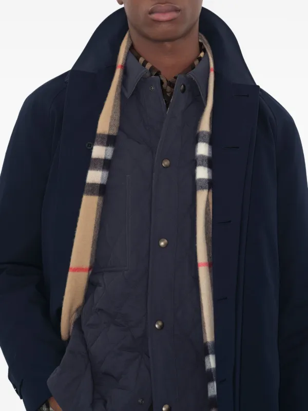 Burberry Camden Heritage Organic Cotton Coat | Blue | FARFETCH