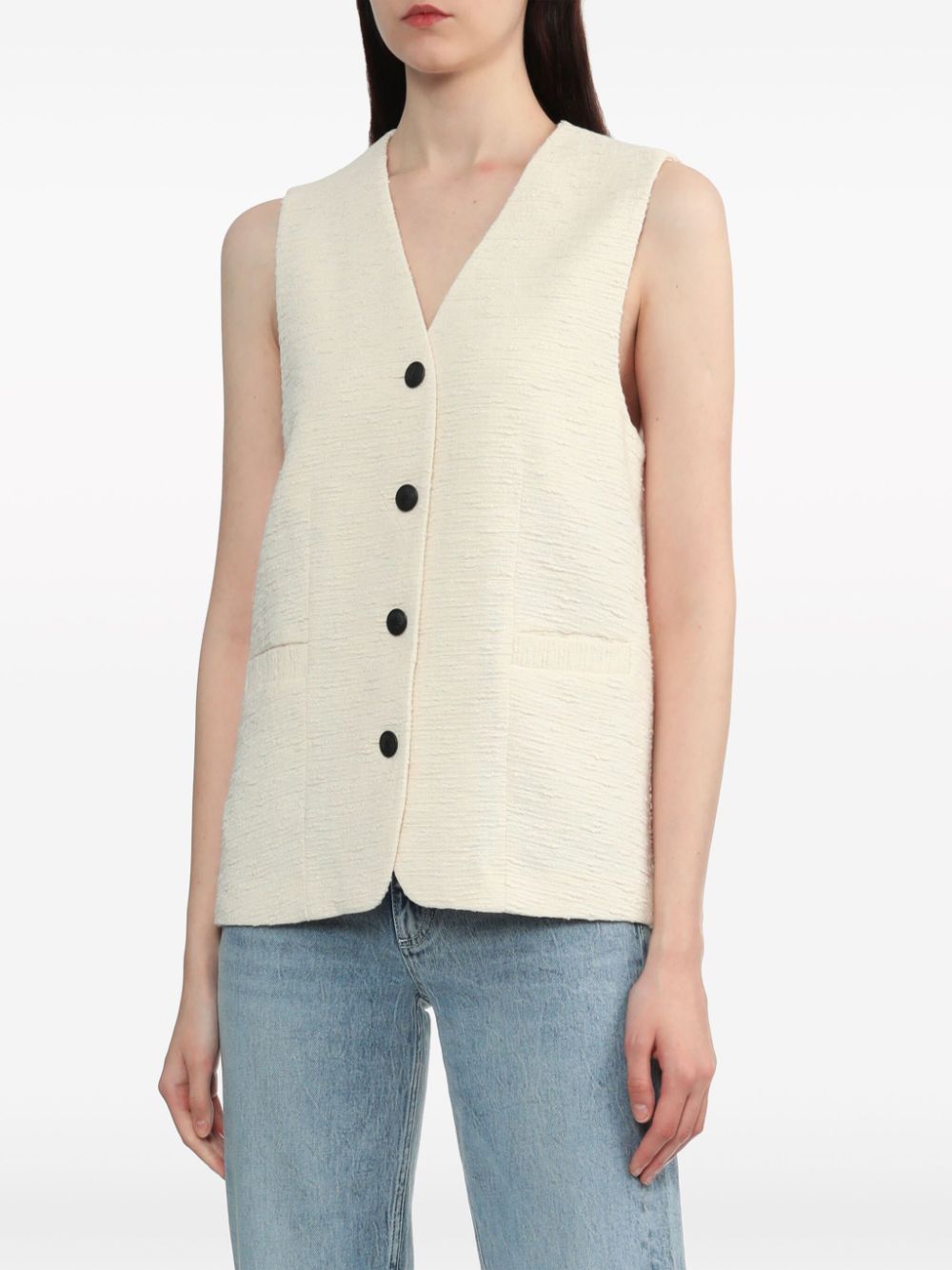 Shop Rag & Bone Charlotte Tweed Vest In Neutrals