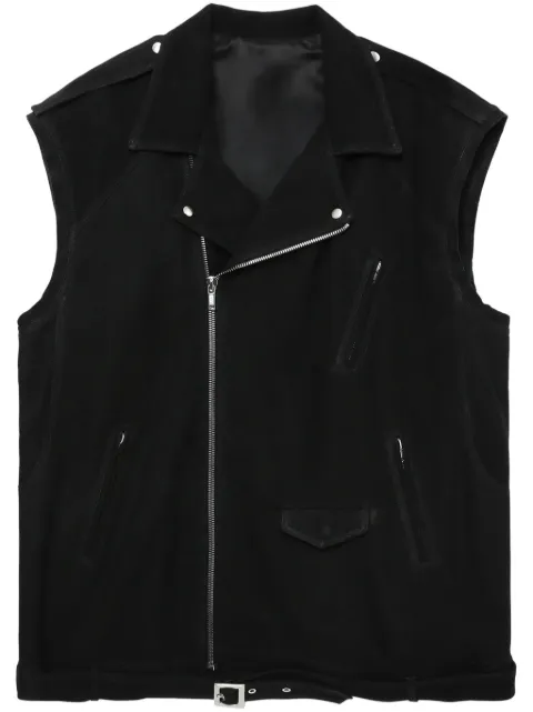 Rick Owens leather biker vest