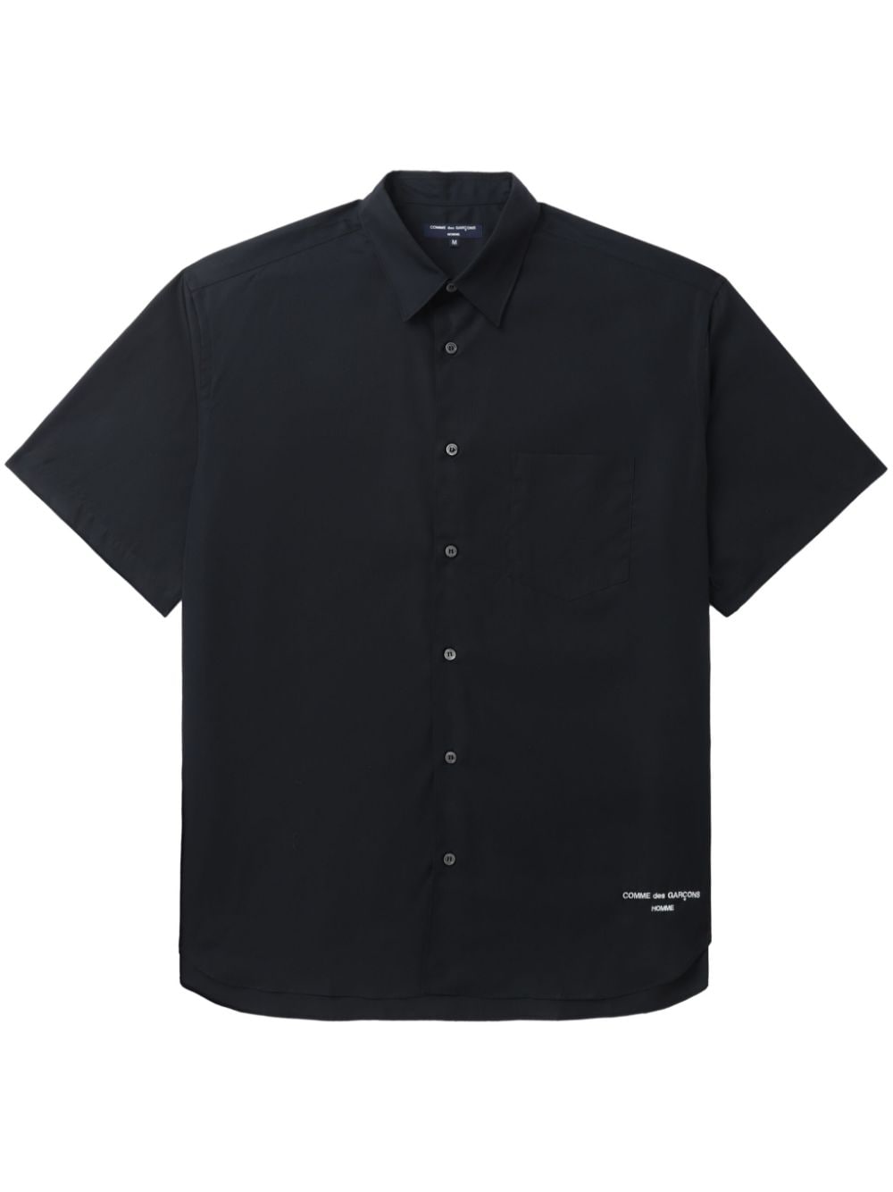 Comme des Garçons Homme Popeline bowlingshirt Zwart