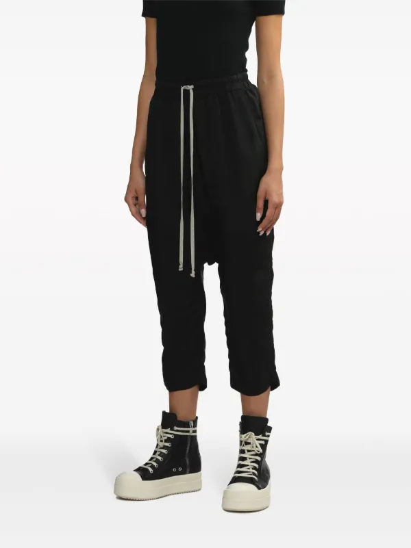 Rick Owens SS23 EDFU クロップドパンツ Rick Owens センタープレス クロップドパンツ | ブラック | FARFETCH JP