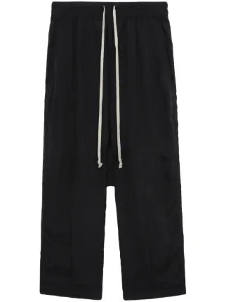 Rick Owens センタープレス クロップドパンツ | ブラック | FARFETCH JP