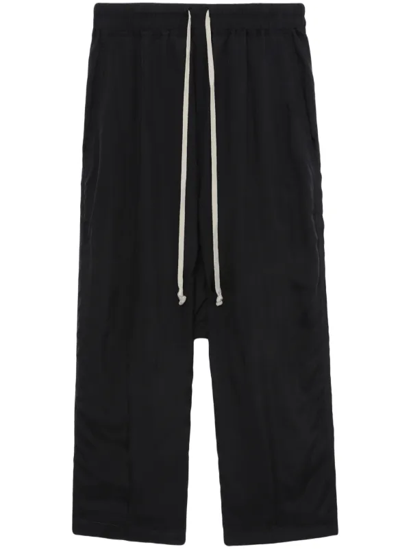 Rick Owens センタープレス クロップドパンツ | ブラック | FARFETCH JP