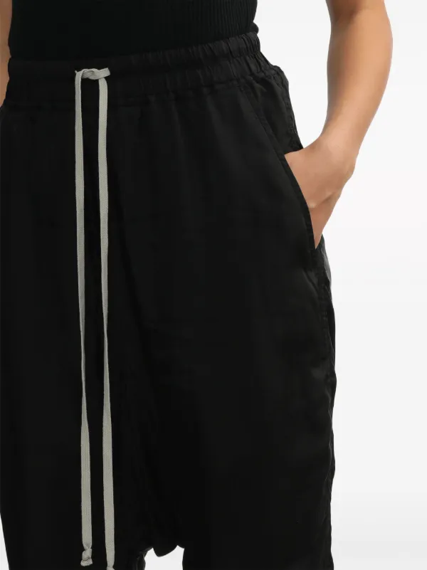 Rick Owens センタープレス クロップドパンツ | ブラック | FARFETCH JP