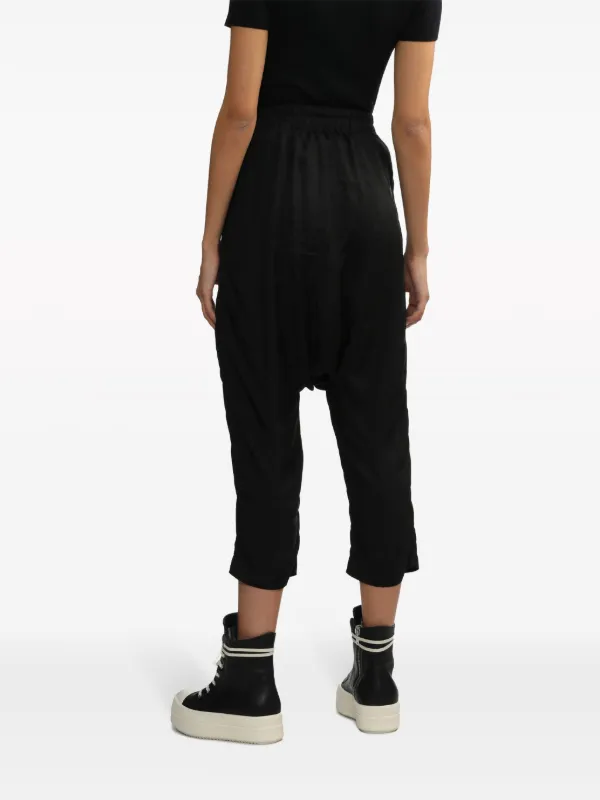 Rick Owens センタープレス クロップドパンツ | ブラック | FARFETCH JP
