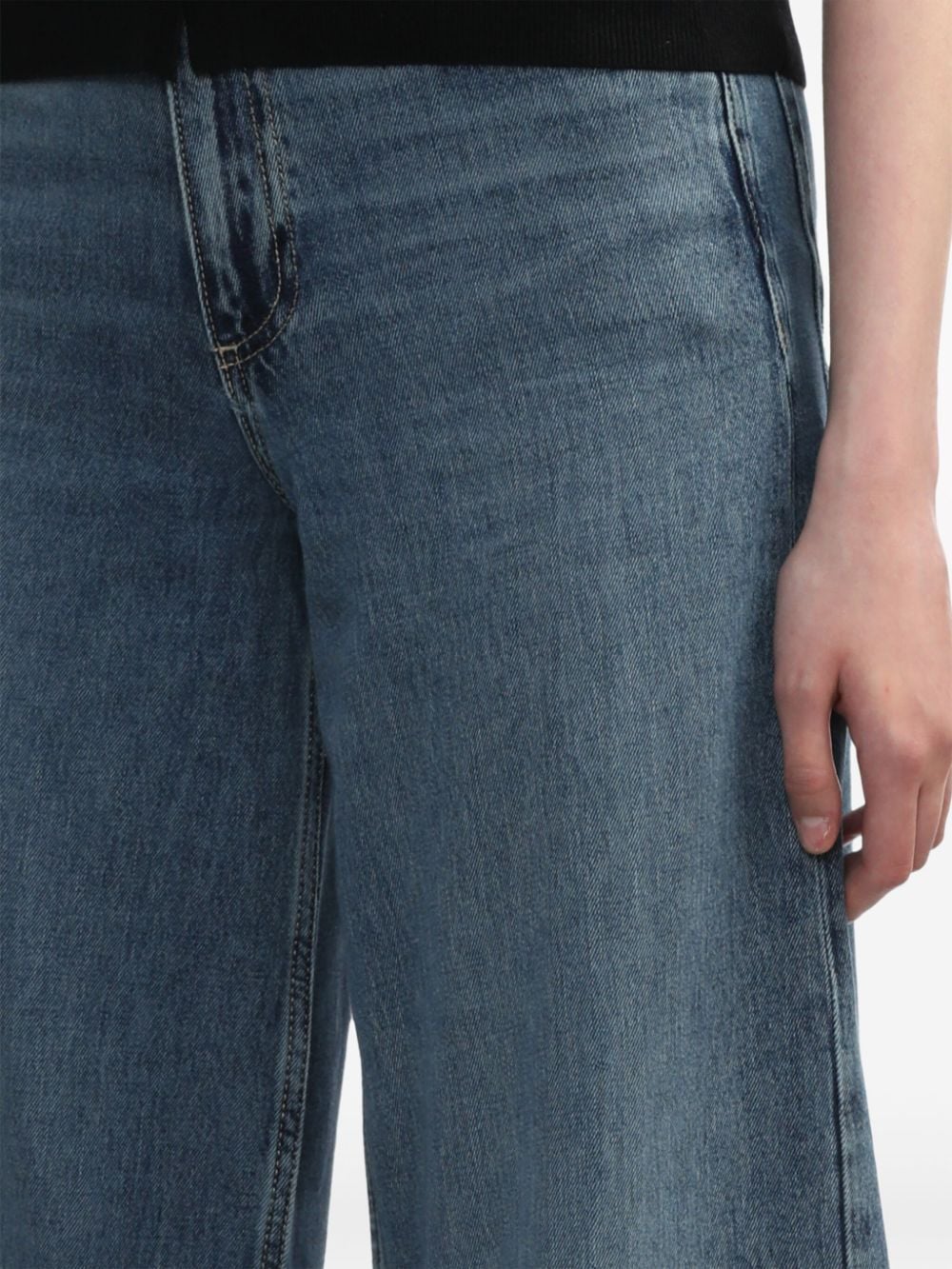 Shop Rag & Bone Sofie Wide-leg Jeans In 蓝色