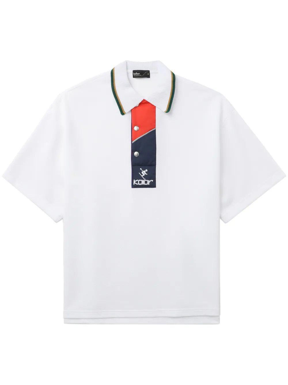 Kolor logo-embroidered polo shirt - Bianco