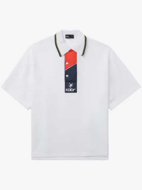 Kolor logo-embroidered polo shirt