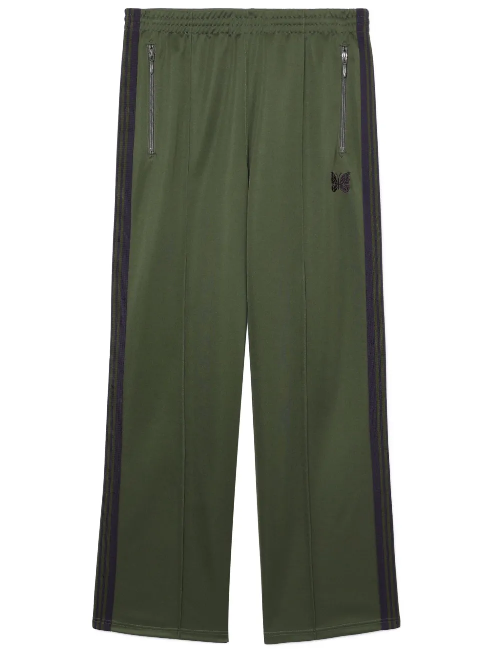 needles pantalon de jogging à logo brodé - vert