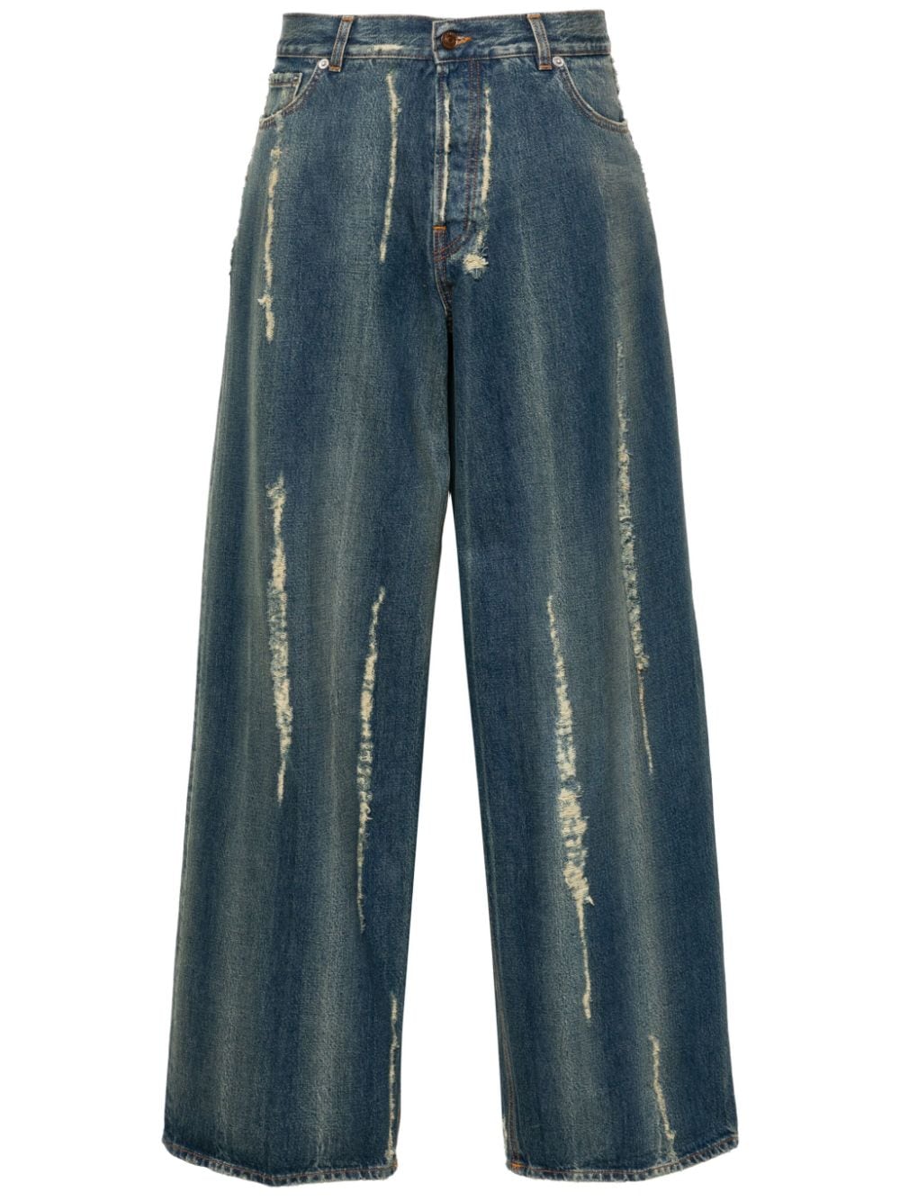 Haikure Bethany high waist jeans met wijde pijpen Blauw