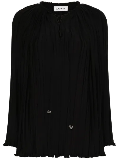 Blouse plissée à manches longues - Lanvin - Modalova