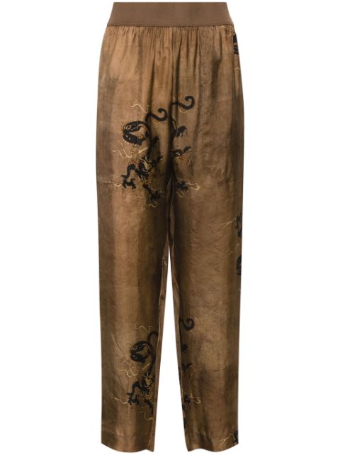 Uma Wang Palmer dragon-print trousers