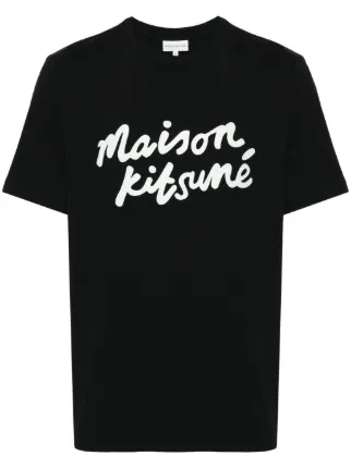 Maison Kitsune Playera Con Logo Estampado Negro FARFETCH MX