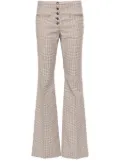 Courrèges tailored checked trousers - White