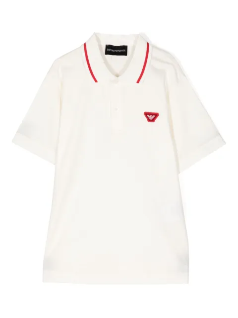 Emporio Armani Kids Eagle-appliqué jersey polo shirt