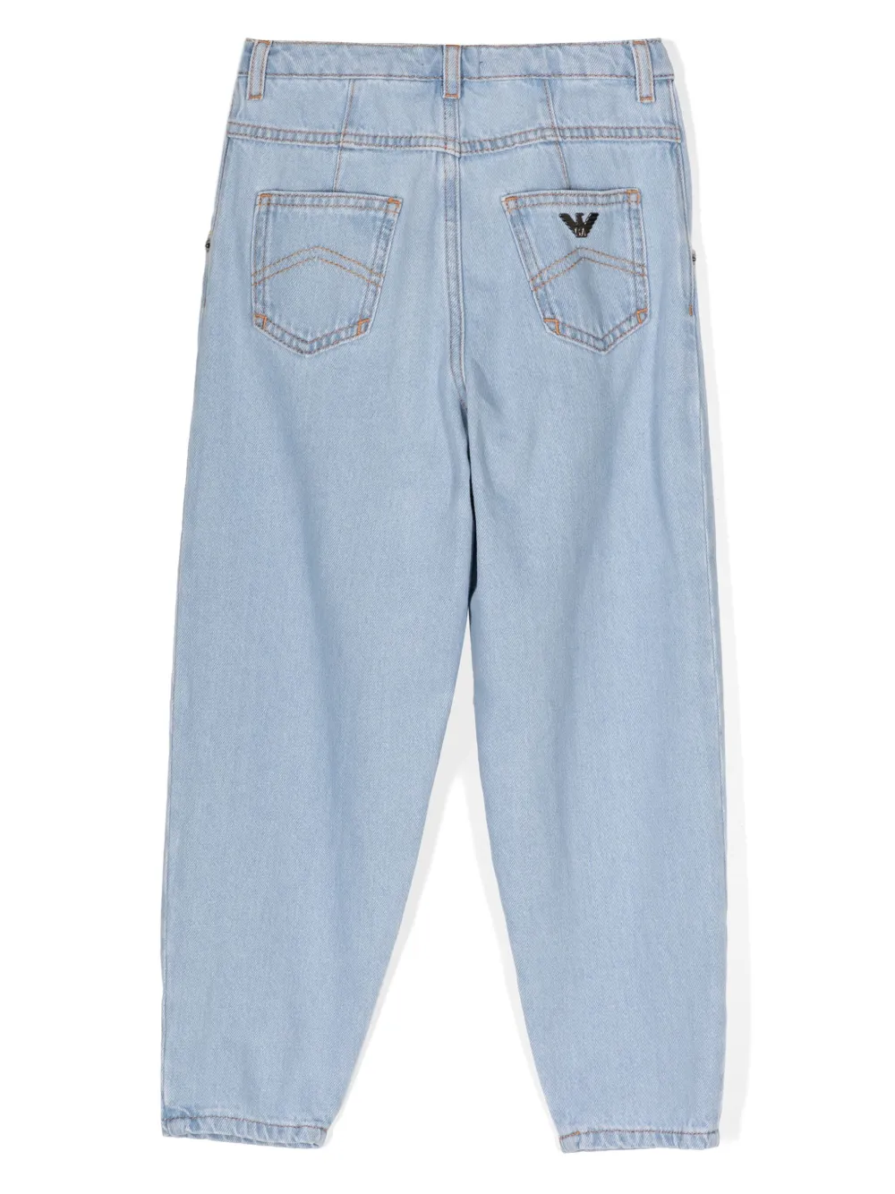 Shop Emporio Armani J21 Tapered Jeans In Blue