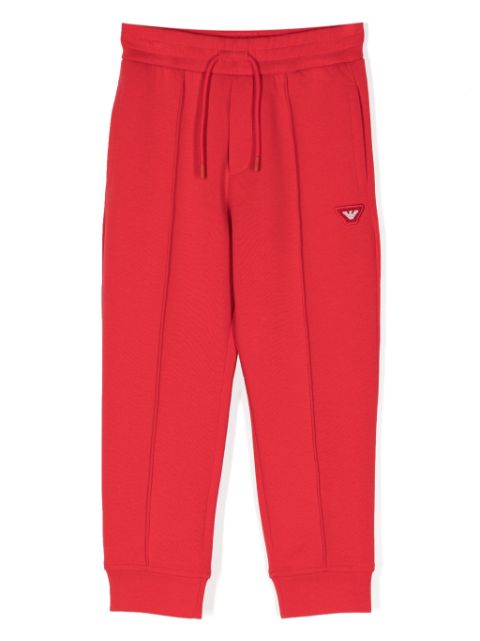 Emporio Armani Kids logo-patch drawstring track pants