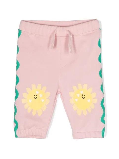 Stella McCartney Kids sun-print cotton tracksuit bottoms