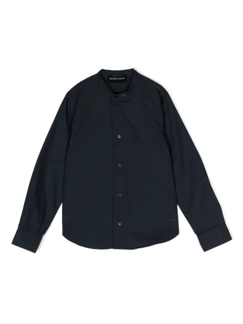 Emporio Armani Kids logo-embroidered cotton shirt