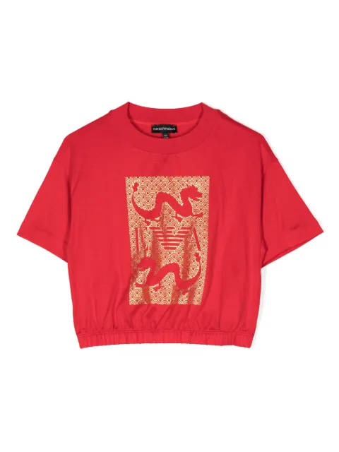 Emporio Armani Kids dragon logo-print T-shirt