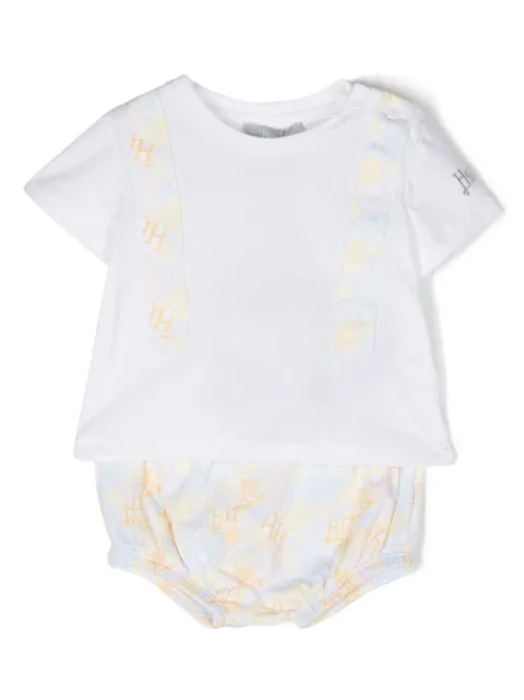 Herno Kids logo-print shorts set