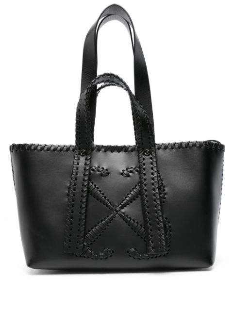 Off-White Arrows-stitch leather tote bag Women