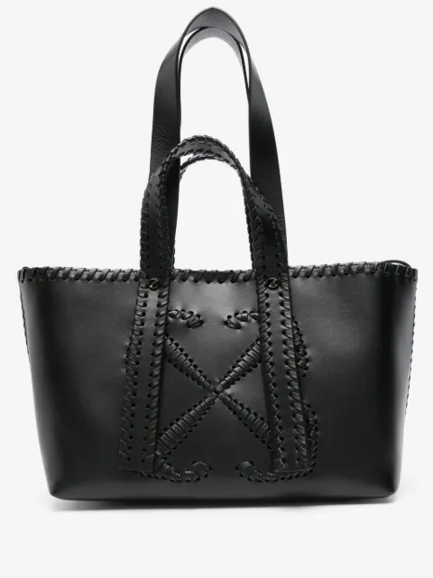 Off-White Arrows-stitch leather tote bag 