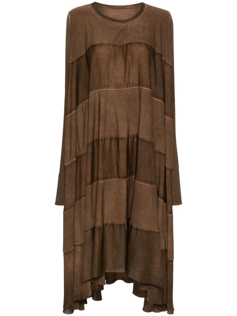 Shop Uma Wang Panelled-design Dress In Brown