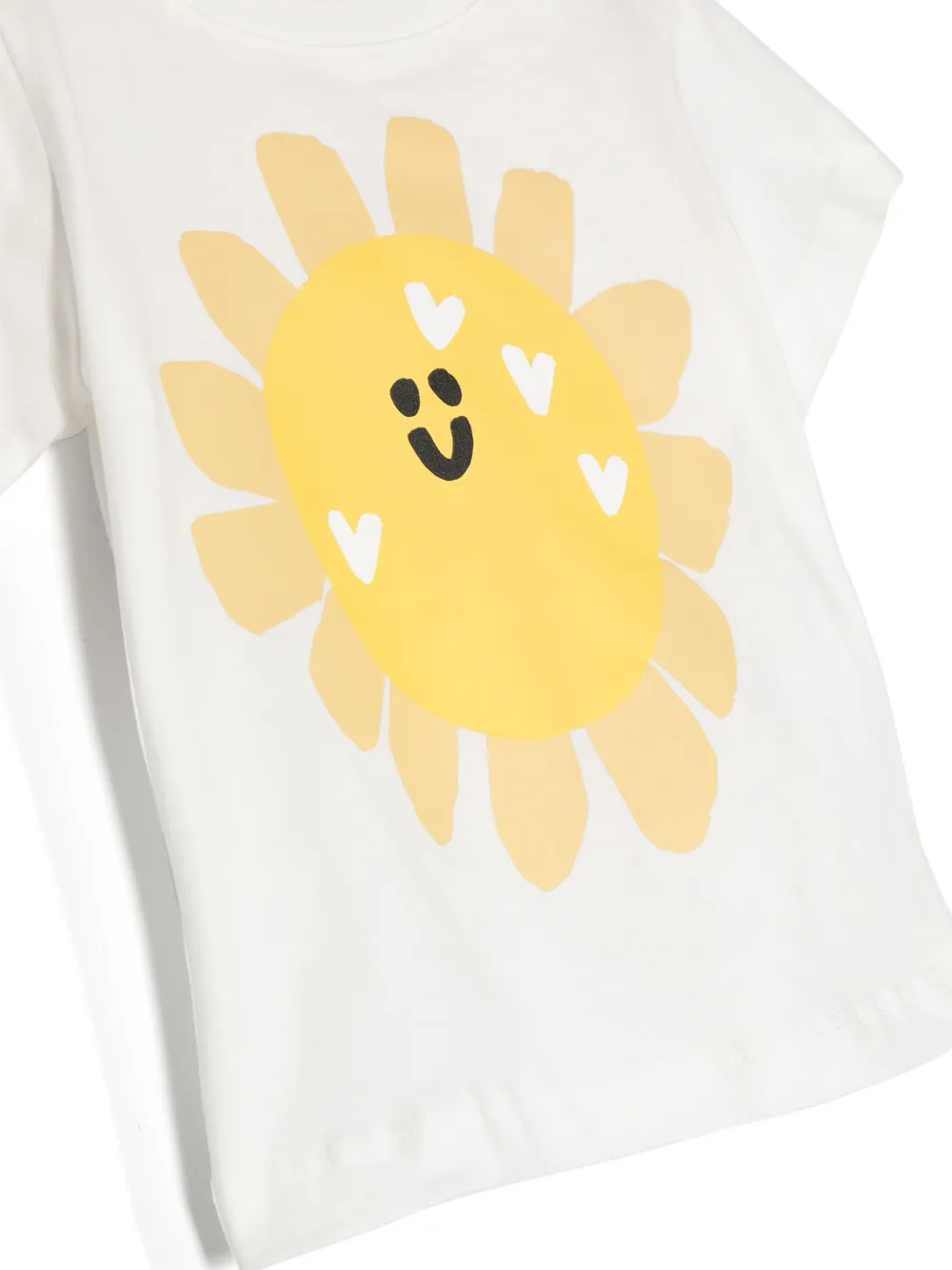 Shop Stella Mccartney Sun-print Cotton T-shirt In White