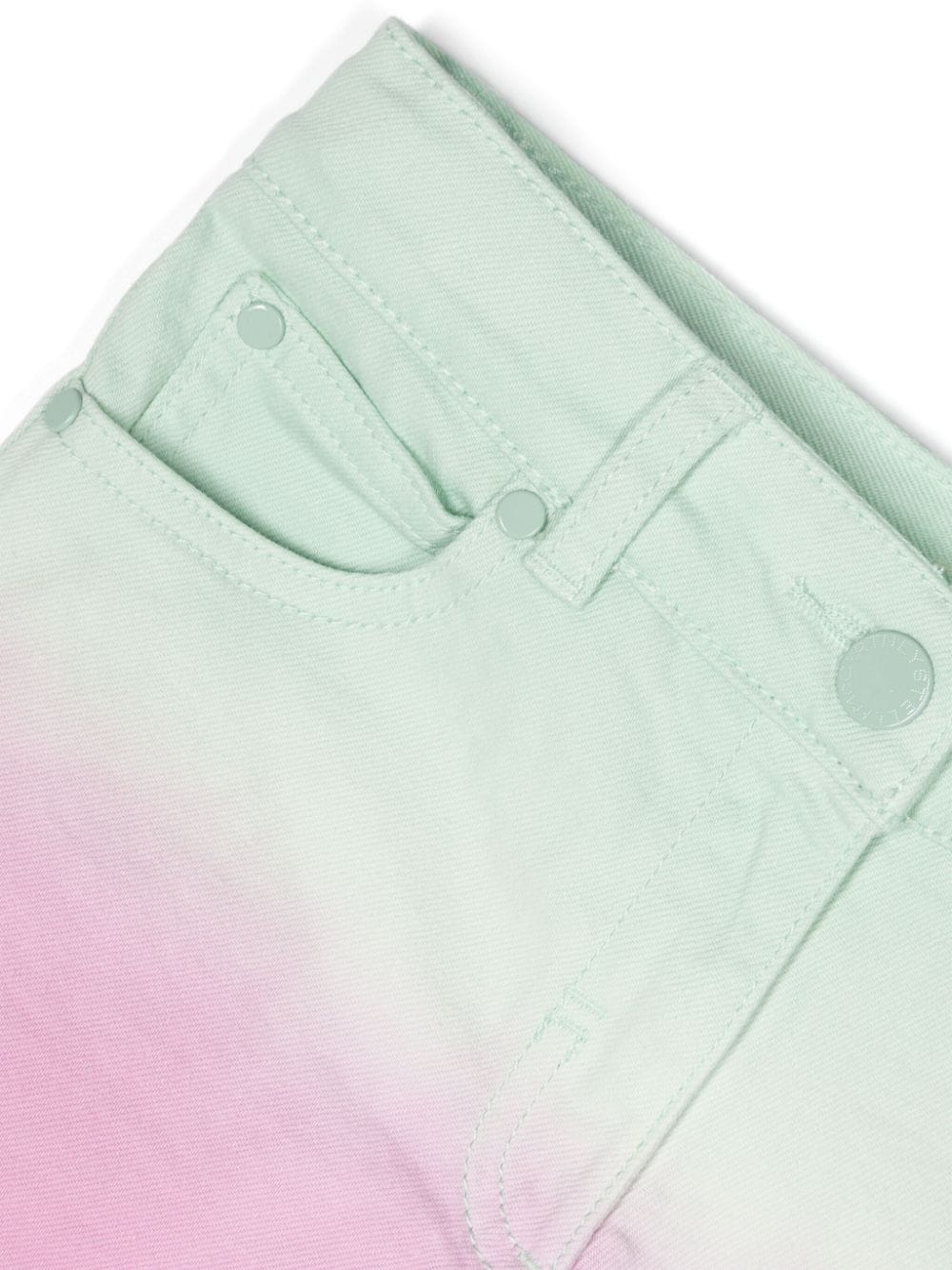 Shop Stella Mccartney Ombré-effect Denim Shorts In Pink