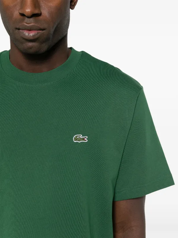 Tシャツ・カットソー LACOSTE TSHIRT (33505) Lacoste logo-patch Cotton T-shirt | Green | FARFETCH JO