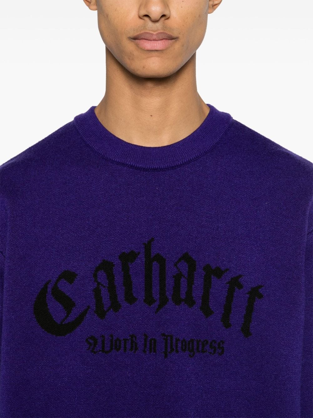 Carhartt WIP Trui met logo-jacquard Paars