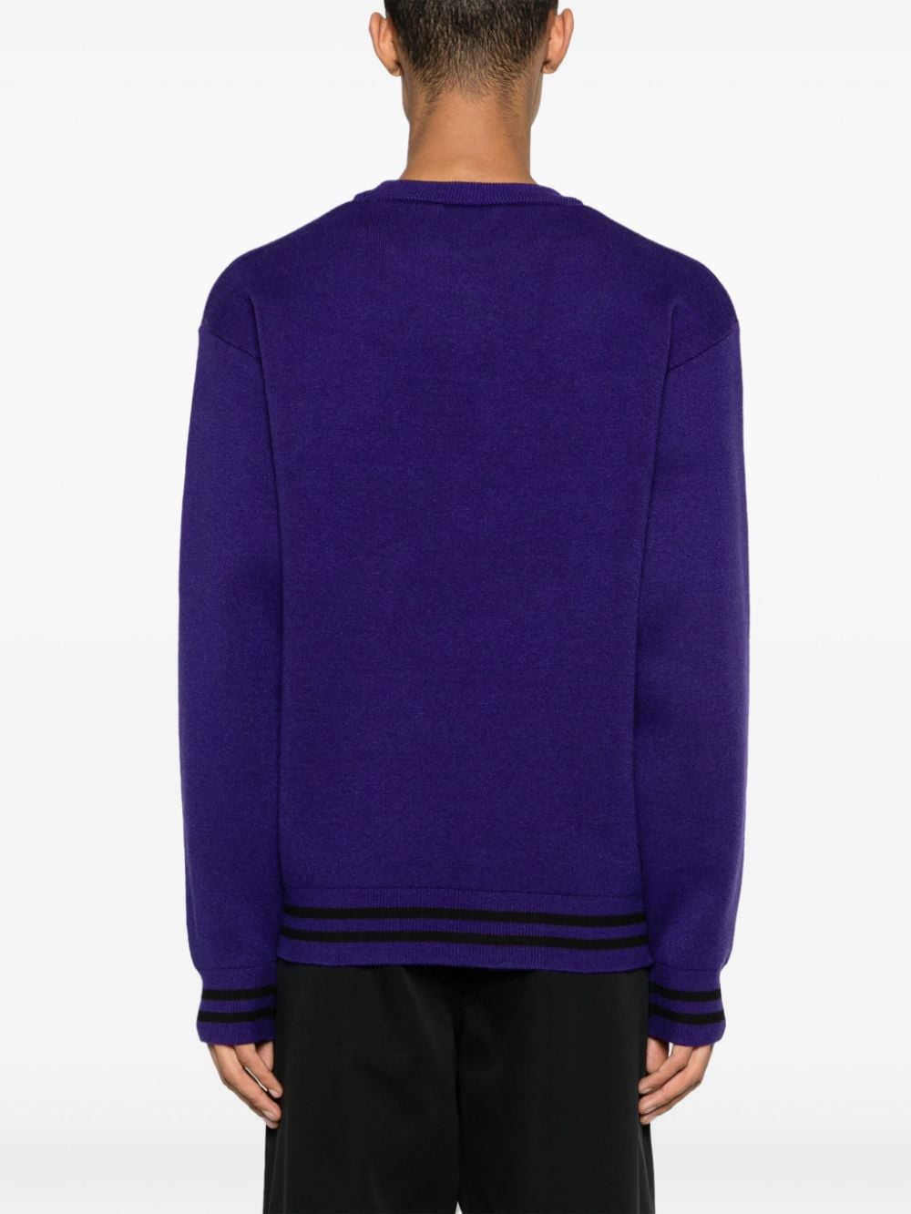 Shop Carhartt Onyx Logo-jacquard Jumper In Purple