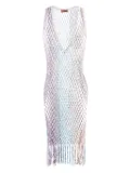 Missoni metallic mesh maxi dress - Blue