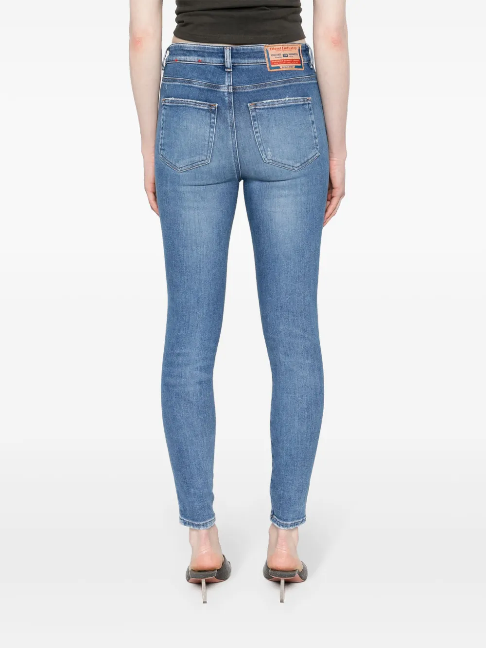 Shop Diesel 1984 Slandy-high Jeans In Blue