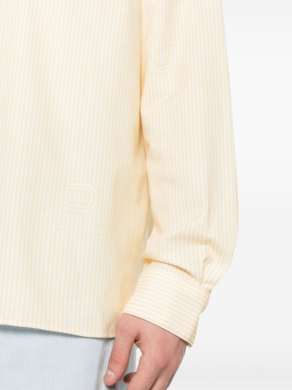 Shop Apc Malo Striped Shirt In Yellow