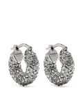 Jil Sander crystal-embellished hoop earrings - Silver