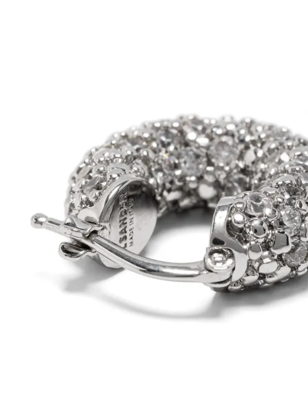 Jil Sander crystal-embellished Hoop Earrings | Silver