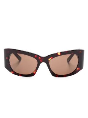 Moncler Eyewear ラウンドフレーム サングラス | レッド | FARFETCH JP