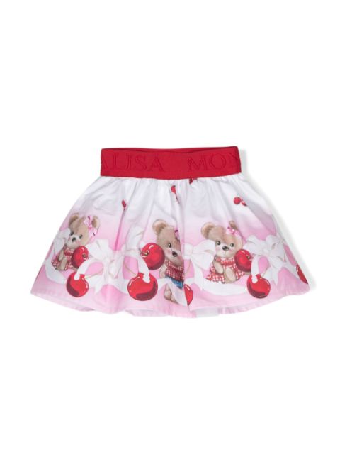 Monnalisa printed flared skirt