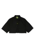 Barrow kids logo-print cotton shirt - Black