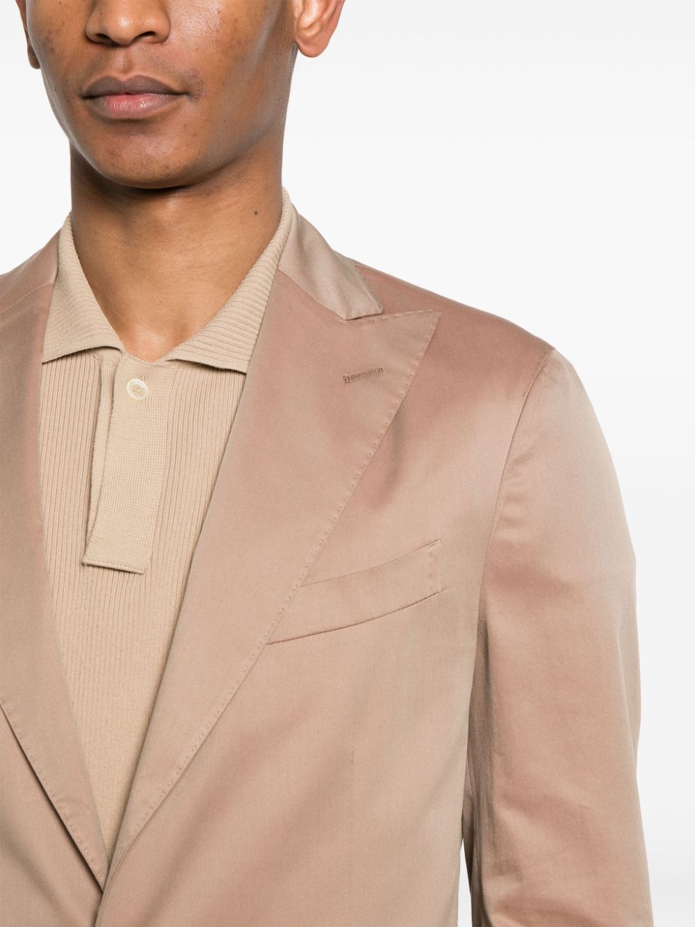 Shop Boglioli Single-breasted Cotton Suit In Brown