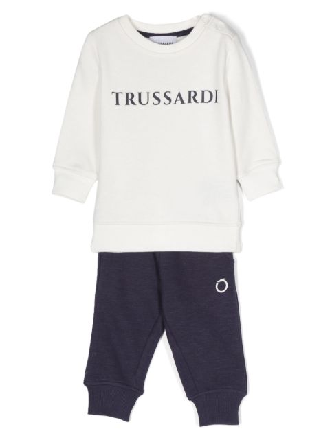 TRUSSARDI JUNIOR logo-print tracksuit set