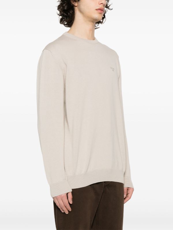 Barbour Pima Cotton Jumper Neutrals FARFETCH CA